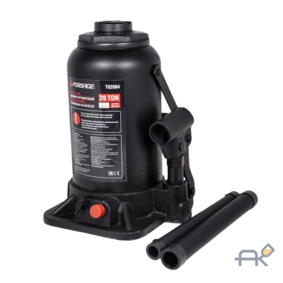 Домкрат бутылочный 20т EURO с клапаном (высота подхвата-235мм. высота подъема-445мм. ход штока-150мм. ход винта-60мм) F-T92004(BR)(Euro) 9612 